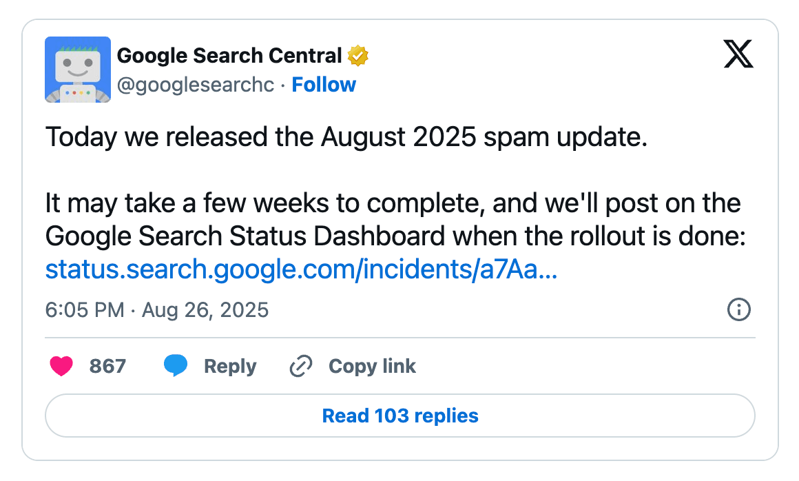 google august 2025 spam update