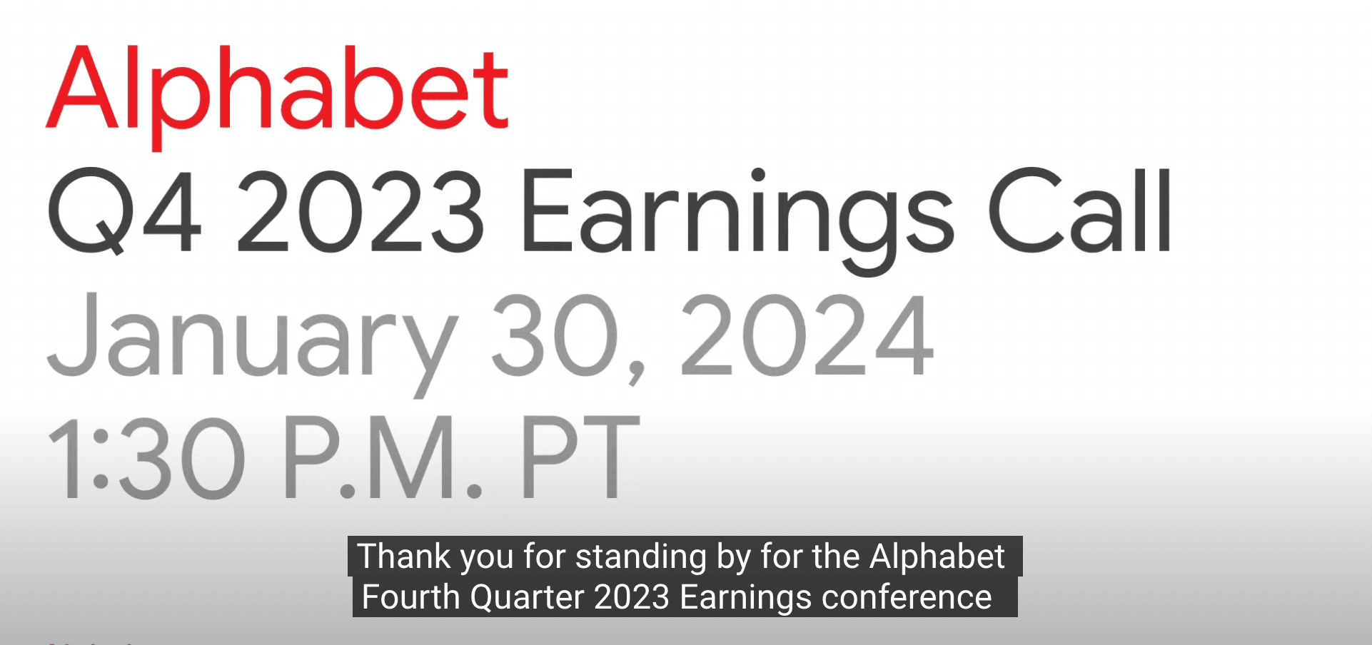 Alphabet 2023 Q4 Earnings Call cover