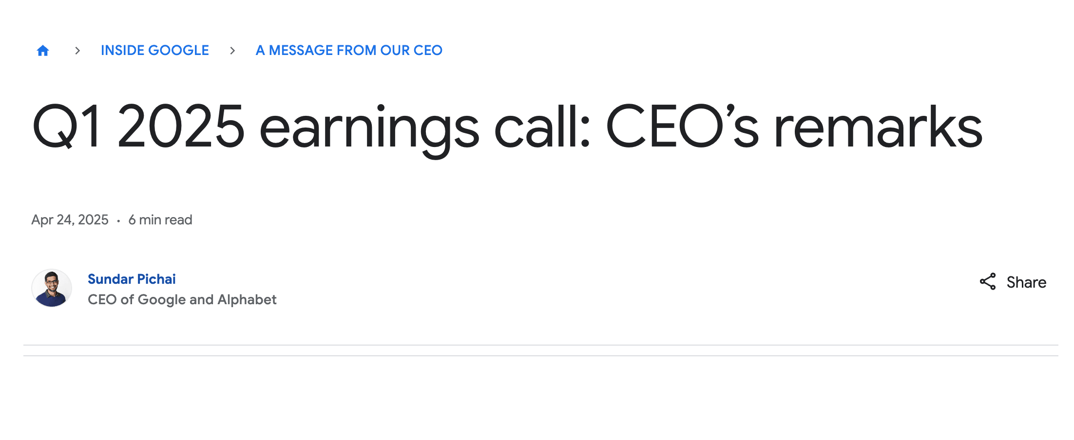 q1 2025 earnings call google og alphabet