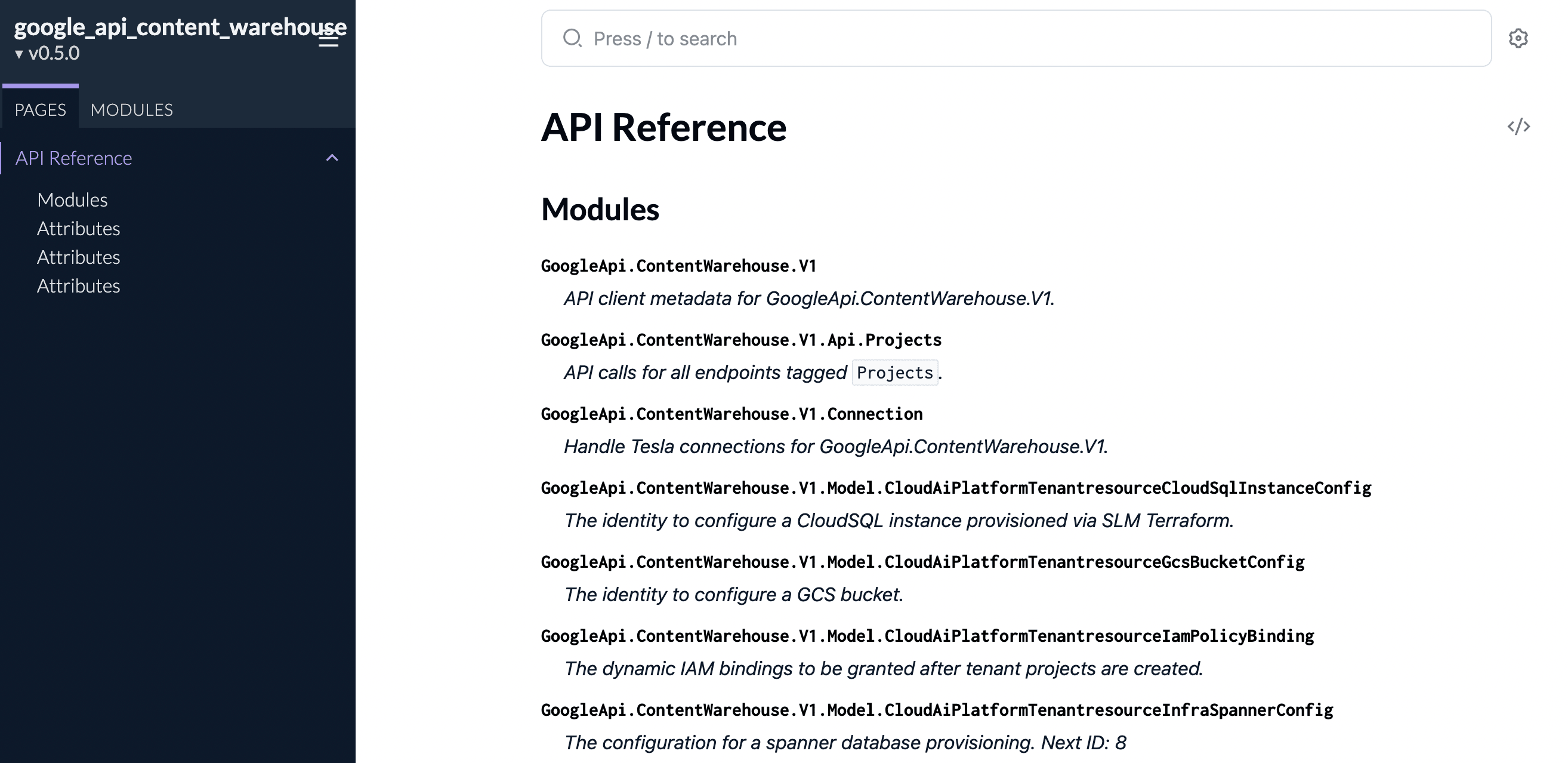 google api dokumentation leak