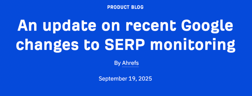 Ahrefs opdatering på googles SERP tracking